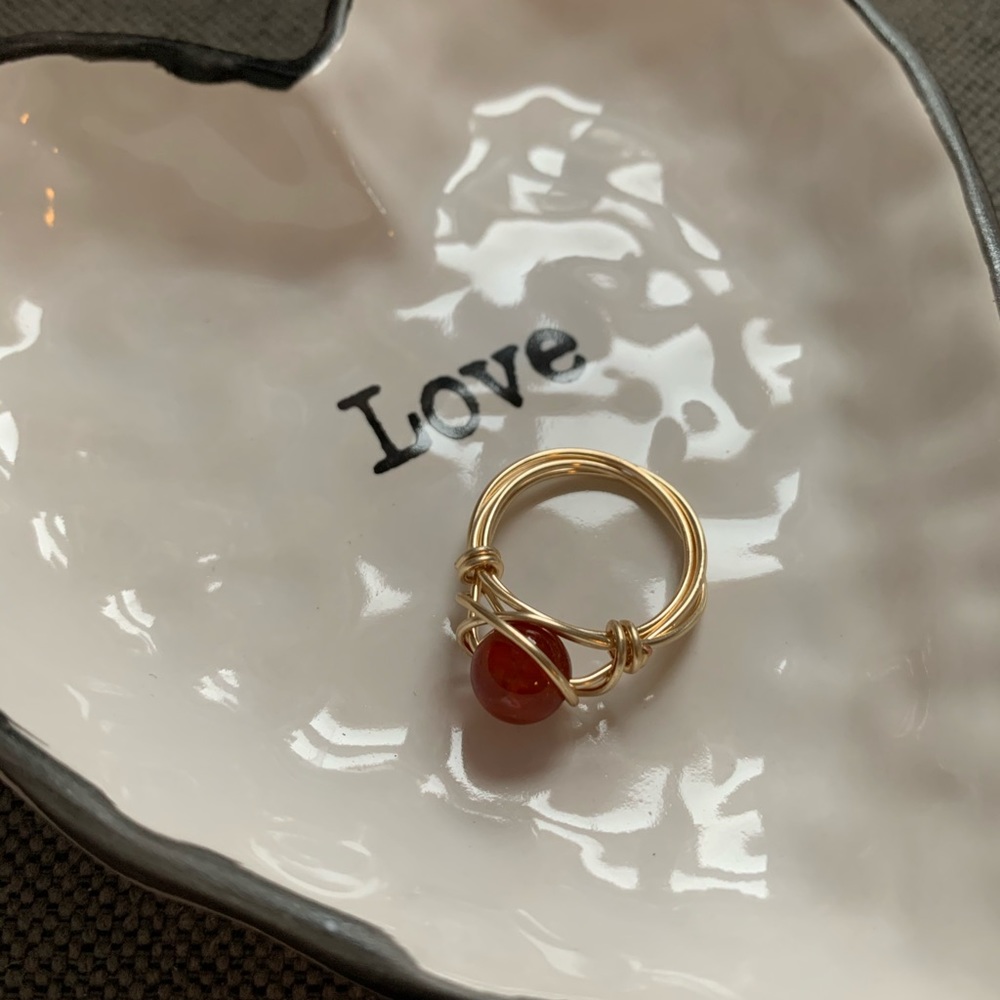 Fire Quartz Wire Ring